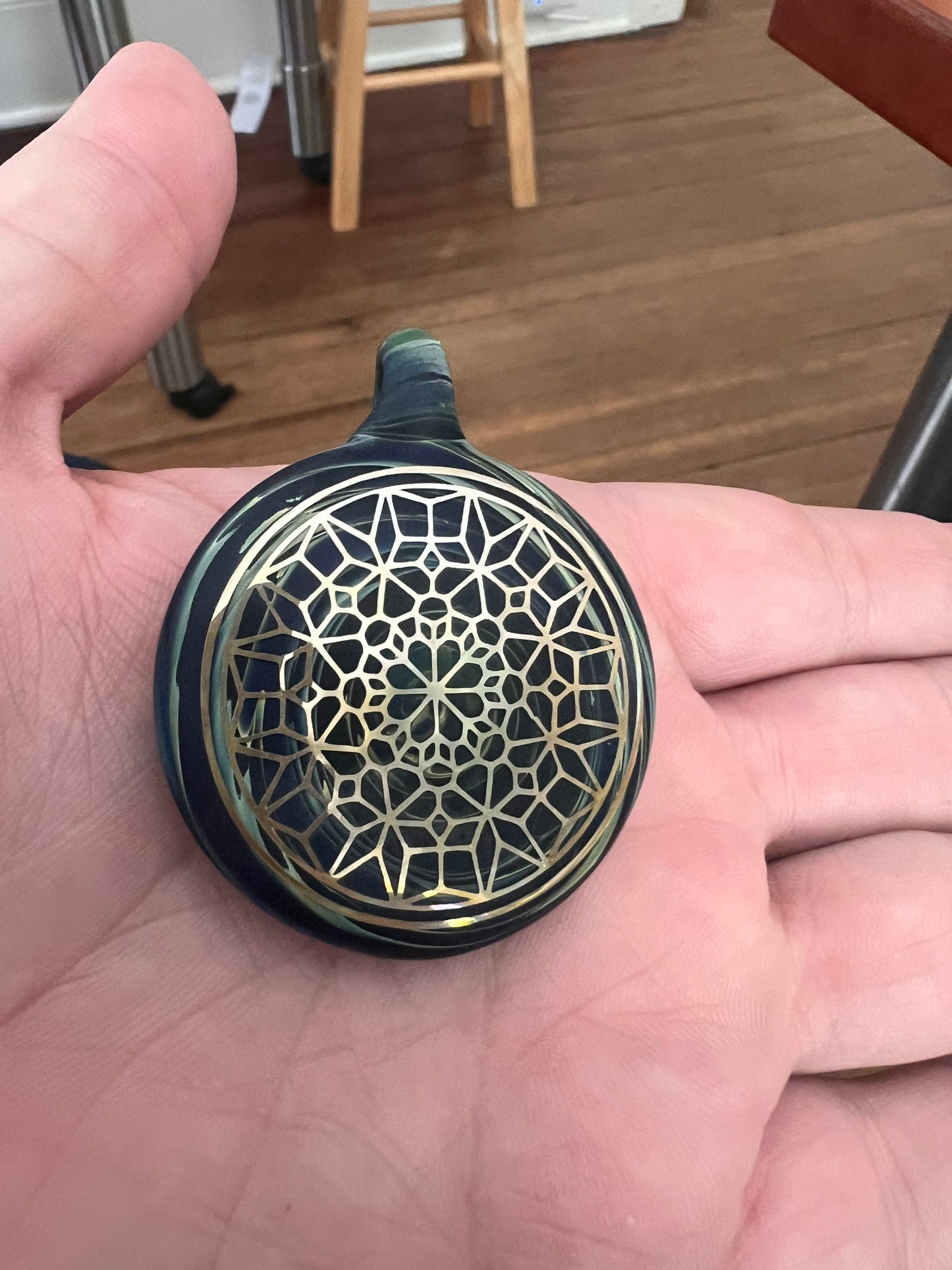 Cymatics Glass Pendant
