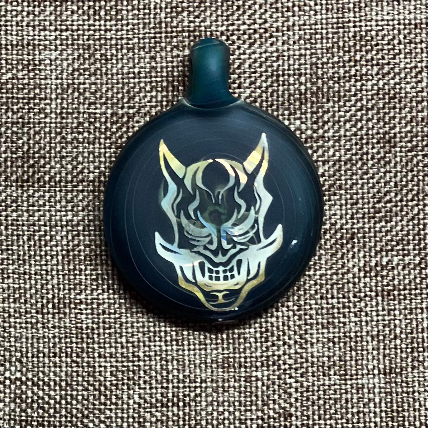 Oni Mask Glass Pendant Reversible